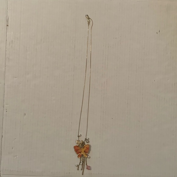 Women’s Gold Color Guess Love Necklace with Butterfly Pendant - Picture 1 of 10